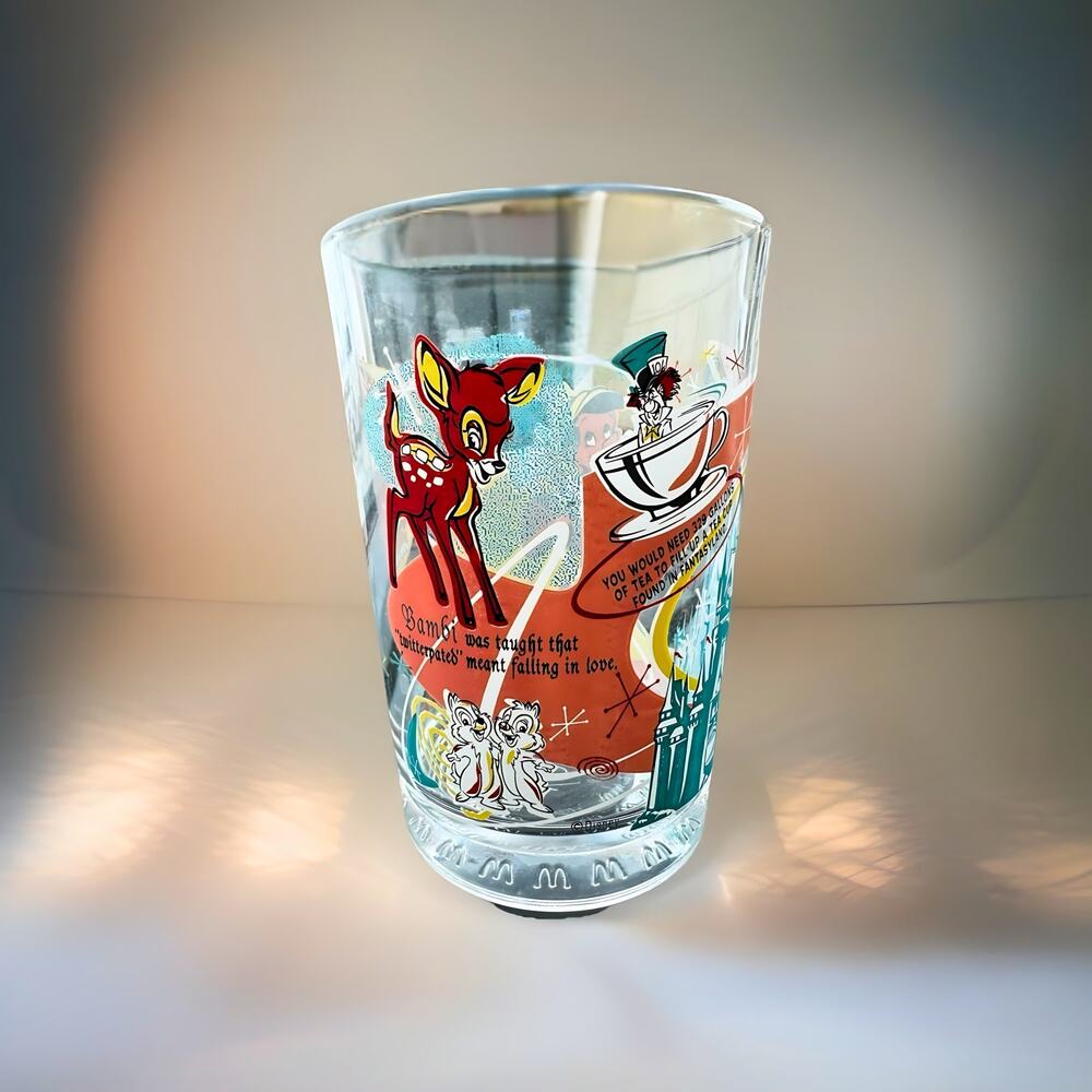 Vintage McDonald's Walt Disney 100 Years of Magic Glass | Pinocchio Tinker Bell